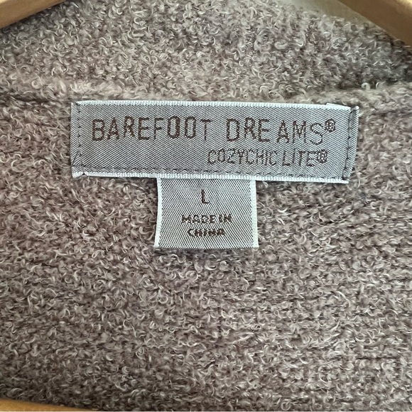 Barefoot Dreams Cardigan Long Cozychic Lite Sweater Taupe Knit Cardi Lounge L - Picture 2 of 7